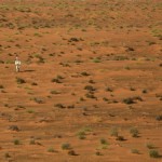 Walking across the Wahiba Desert