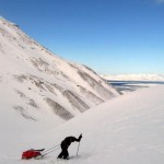 Sled hauling in Svalbard
