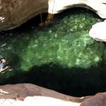 Swimming in Wadi Bani Khalid, Oman