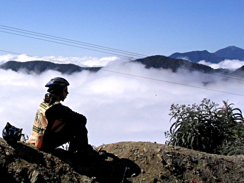 Above La Paz and above the clouds