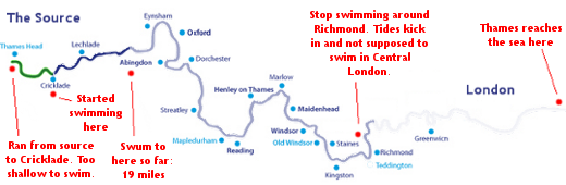 Progress - River Thames Swimming Map