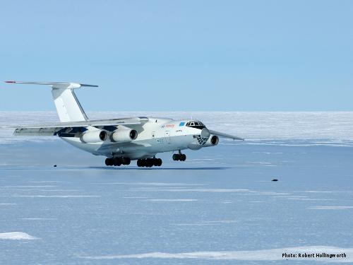 Hercules take-off, Antarctica