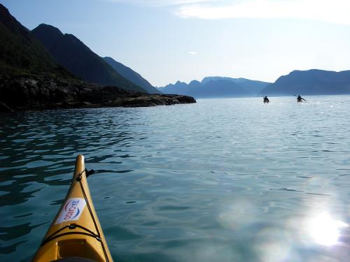 Sea kayakers on the Loppa Peninsula - Photo: Mike Devlin