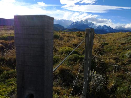 Fence to Fitzroy Mountains