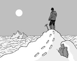 How To Climb An Unclimbed Mountain (Illustration: www.jimshannon.net)