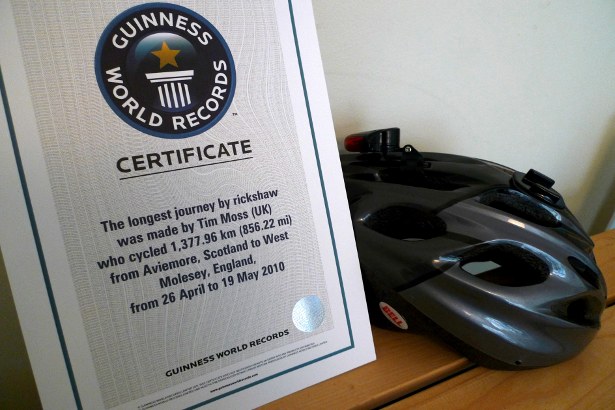 Guinness World Records certificate