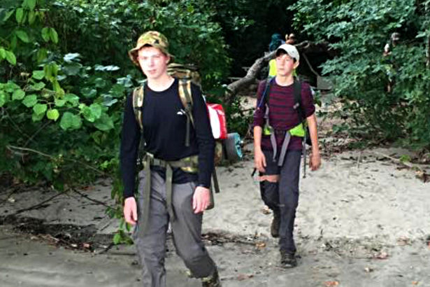 Two Teenagers Cross Stradbroke Island