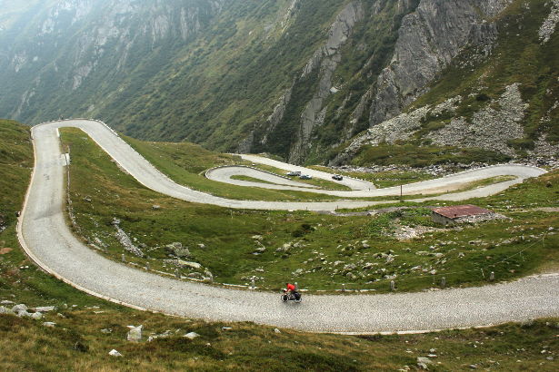 Descending the Gotthard Pass