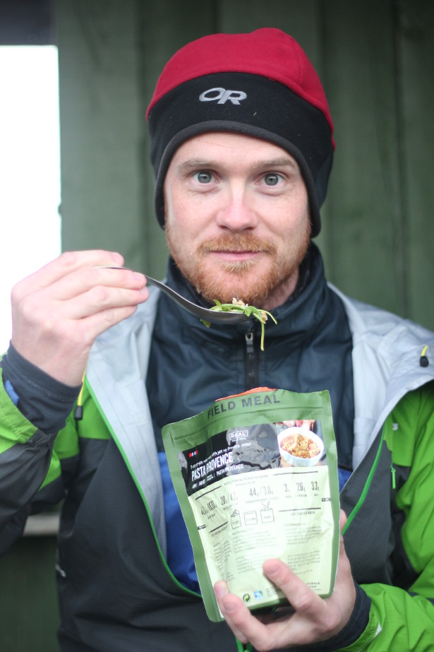 Eating rations in Iceland