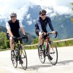 Mikey Bartley cycling up Alp d'Huez