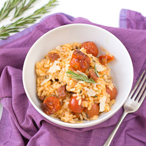 Holly Cooks - Chorizo, cherry tomato and rosemary risotto