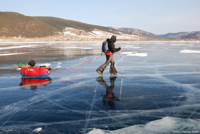 Felicity Aston on Lake Baikal