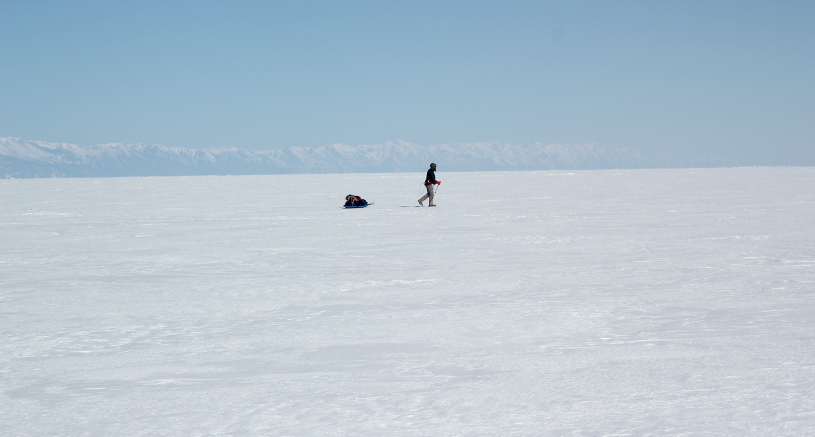 Crossing Lake Baikal in Winter