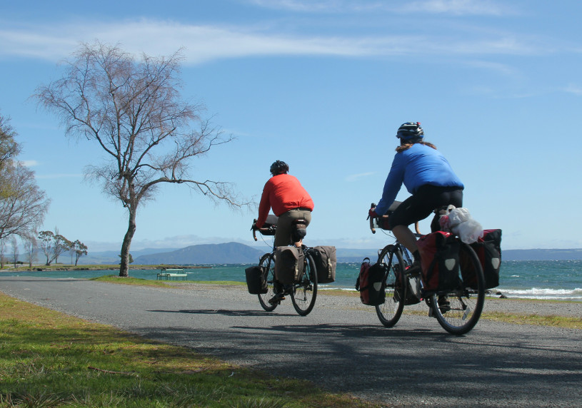 Cycling Around Lake Taupo, New Zealand