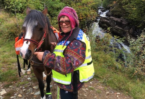 Sue Manning-Tombrek - Scotland with a pack pony