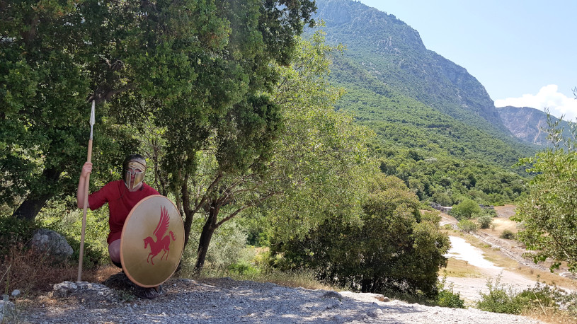 Running a Marathon at Marathon (in full Greek garb)