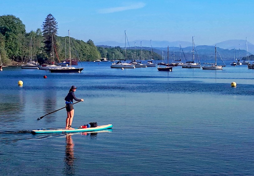 Jo Laird - Paddle-boarding -Lake Awe, Winderness and BalaJo Laird - Paddle-boarding -Lake Awe, Winderness and Bala