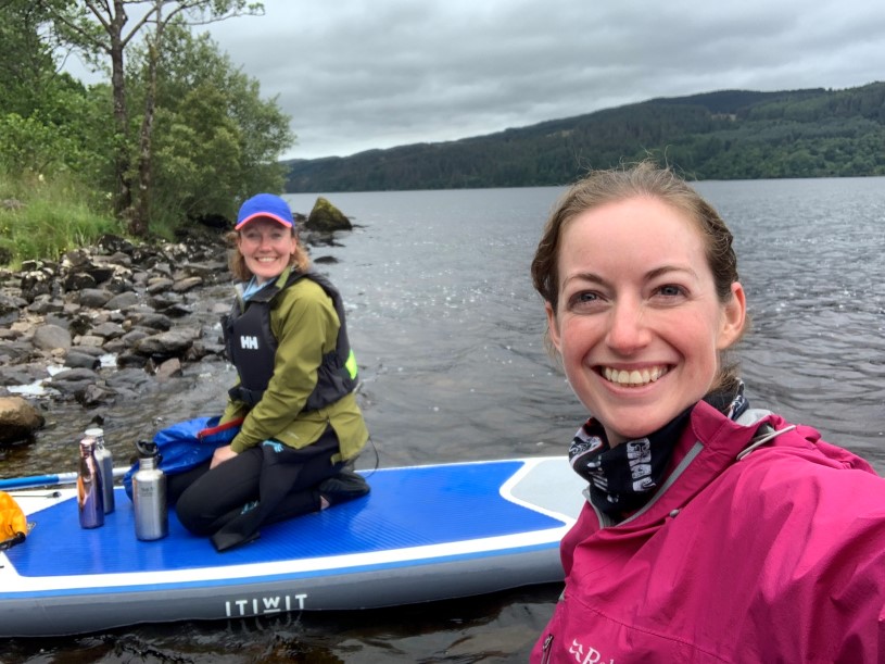 Jo Laird - Paddle-boarding -Lake Awe, Winderness and Bala